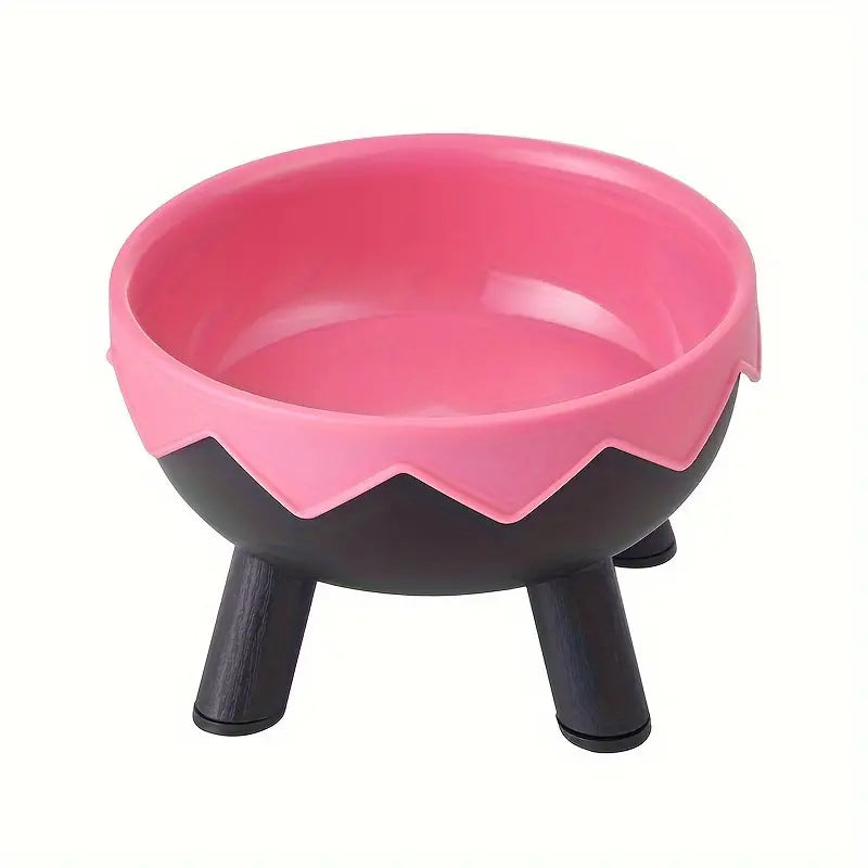 Eggshell-Shaped Elevated Pet Feeding Bowl