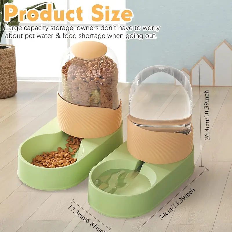 Automatic Pet Food Feeder And Water Dispenser