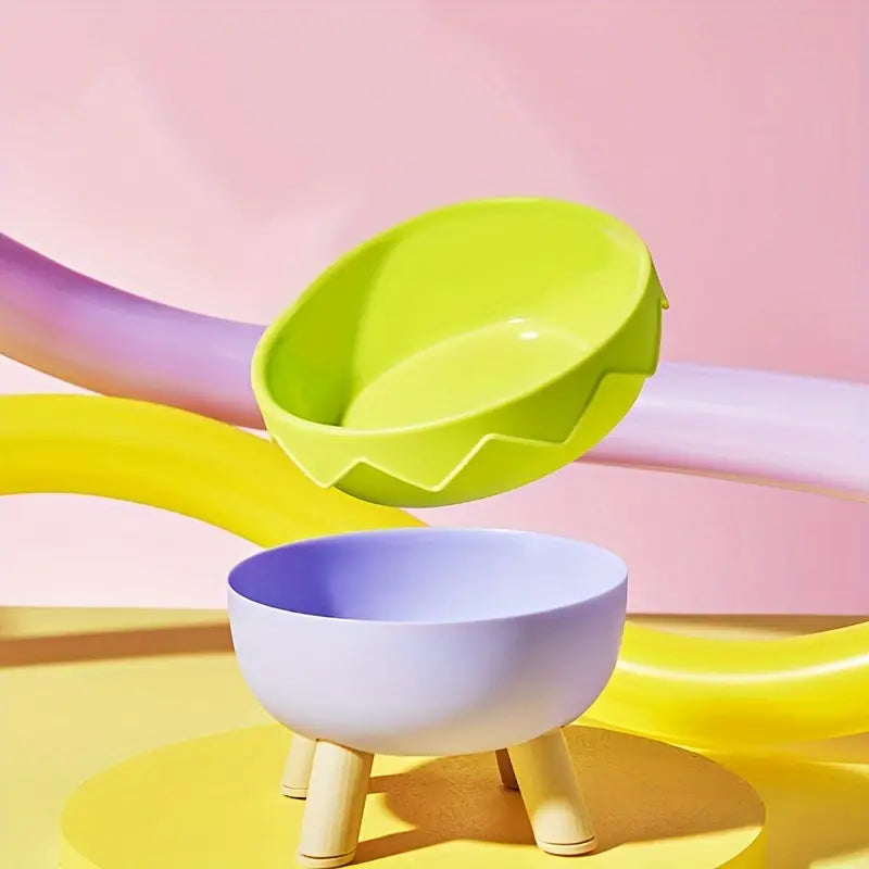 Eggshell-Shaped Elevated Pet Feeding Bowl