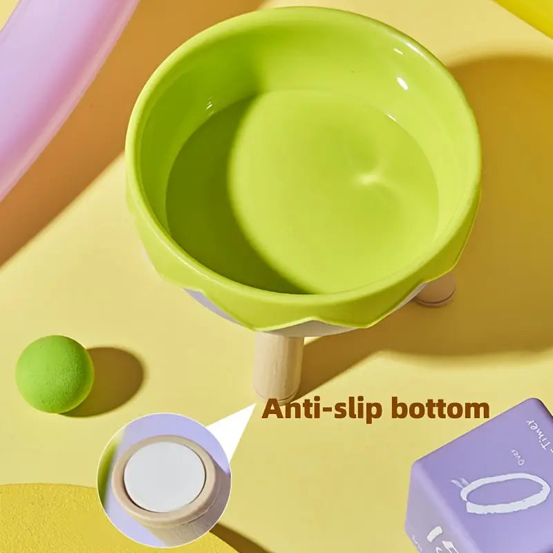 Eggshell-Shaped Elevated Pet Feeding Bowl
