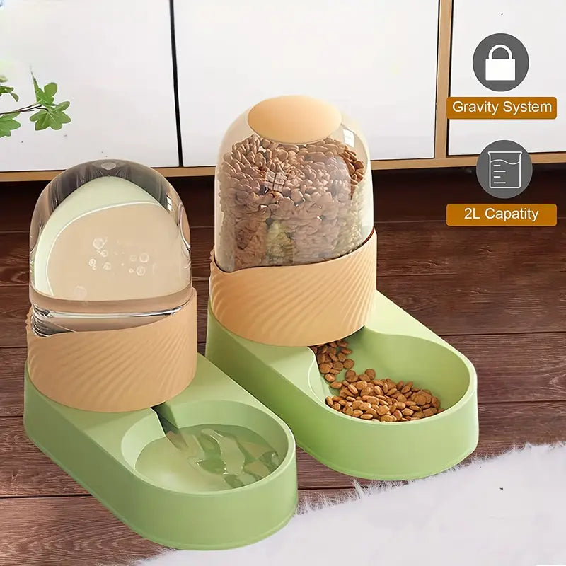 Automatic Pet Food Feeder And Water Dispenser