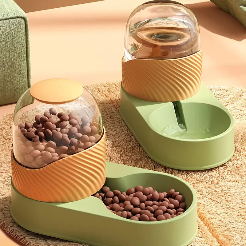Automatic Pet Food Feeder And Water Dispenser