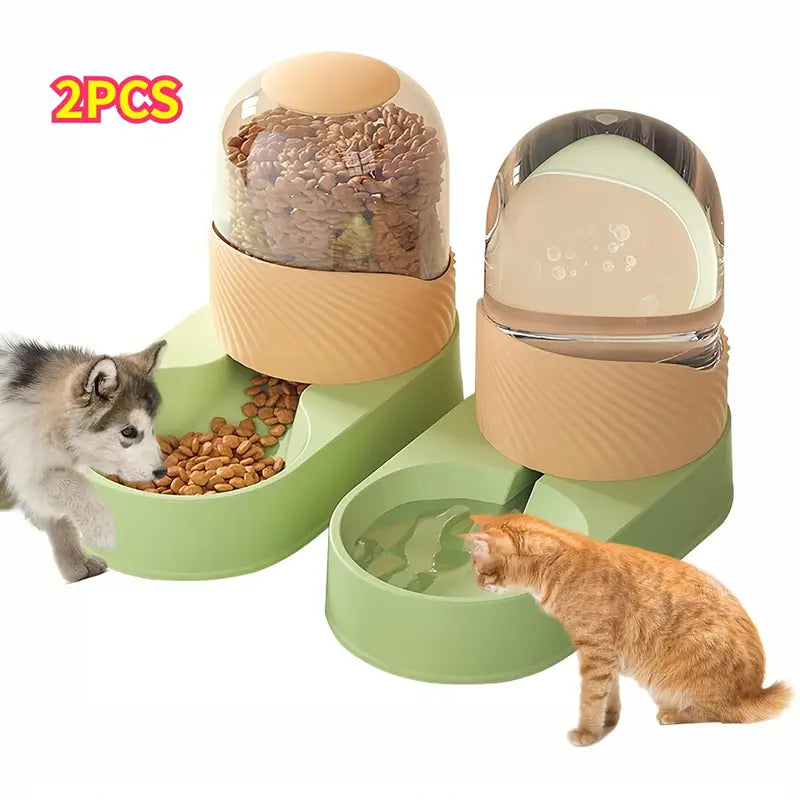 Automatic Pet Food Feeder And Water Dispenser